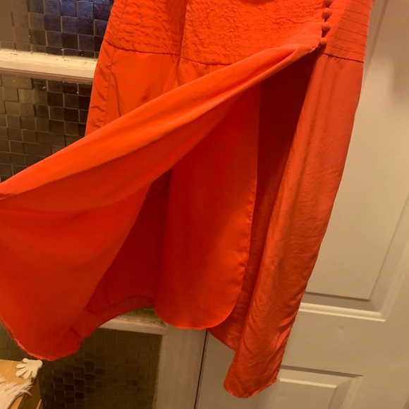 BCBGmaxazria saffron silk pleated wrap dress - Picture 5 of 8